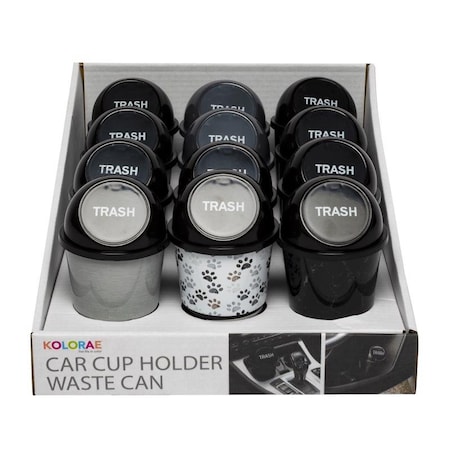 Kolorae Kolorae Assorted Car Cup Holder Waste Can 1 pk KOL-03361-ASBLU